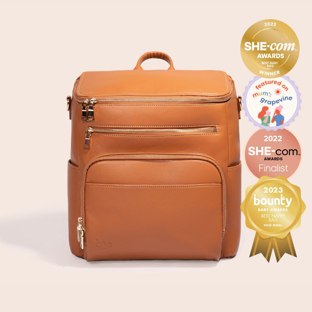 Unisex Nappy Bag Backpack in Tan – Ben Ellie Baby
